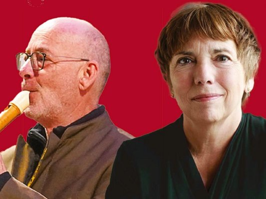 Der Flötist Hans-Jürgen Hufeisen und die Theologin Margot Käßmann sind im Novemebr zu Gast in der Wiedenbrücker Kreuzkirche.		Foto: privat