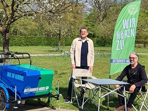Horst Jache (links) und Volker Buchenau sagen, „Herzliche Einladung, einmal vorbeizuschauen – auf eine Tasse Kaffee und ein gutes Gespräch.“ 		Foto: Horst Jache