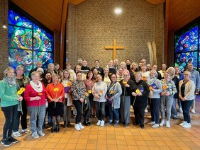 38 Jubilarinnen und Jubilare wurden von DeineDiakonie* in der Gütersloher Matthäuskirche für ihre langjährige Mitarbeit geehrt.		Foto: ©DeineDiakonie