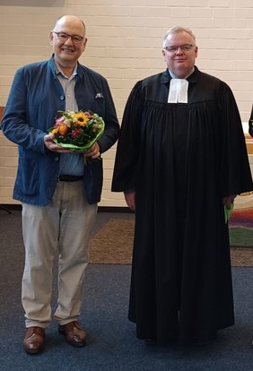 Pfarrer Michael Fürste (l) und Superintendent Frank Schneider. Foto: fra
