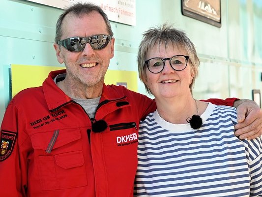 Didi und seine Spenderin Sonja hoffen auf große Beteiligung bei der DKMS-Tour.		Fotos: privat